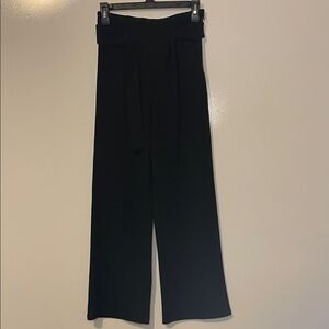 Leith Black High Waisted Wide Leg Trousers Size XS